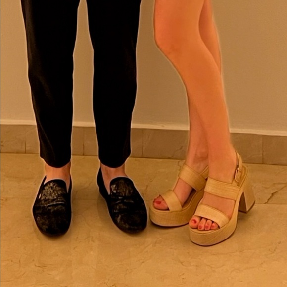 Steve Madden Stylish Tan Valory Platform Sandals — 9.5 Natural Raffia - Picture 11 of 11